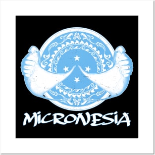 Manta Rays on Micronesian flag Posters and Art